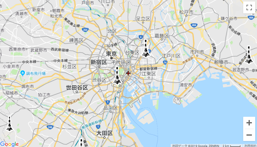 A-PABで電波塔の位置を調べる