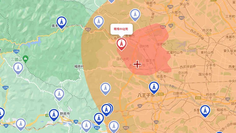 あきる野市の地デジの電波