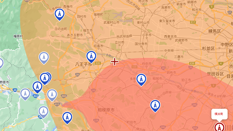 日野市の地デジの電波