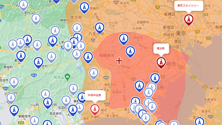 町田市の地デジの電波