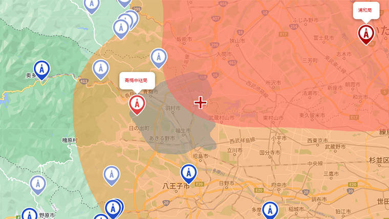 瑞穂町の地デジの電波