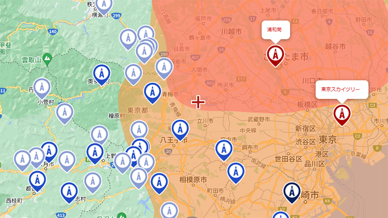 武蔵村山市の地デジの電波
