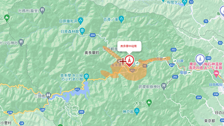 奥多摩町の地デジの電波