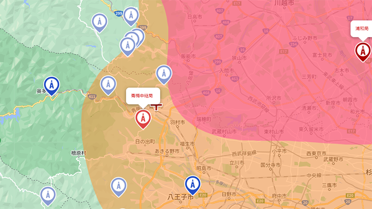 青梅市の地デジの電波