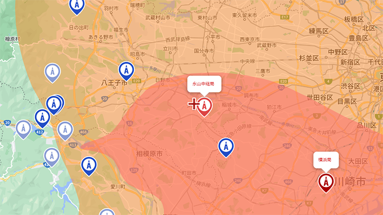 多摩市の地デジの電波