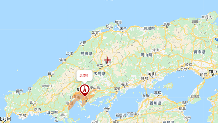 広島県の地デジの電波