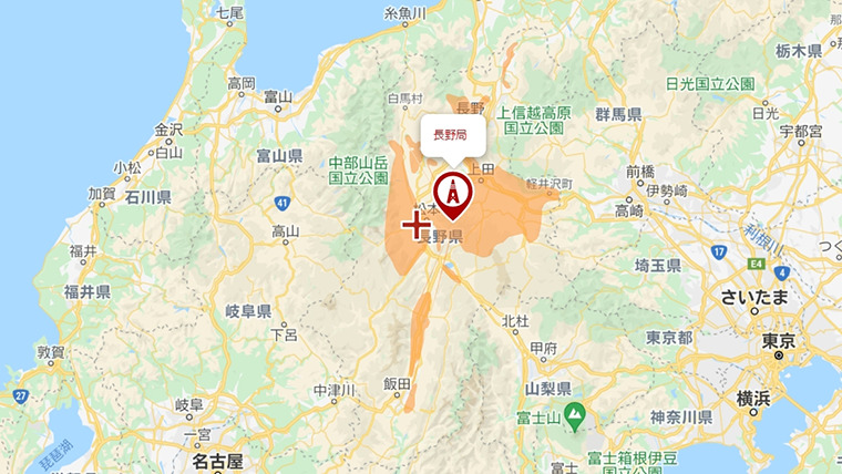 長野県の地デジの電波