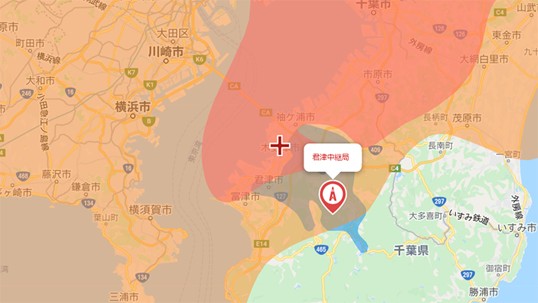木更津市の地デジの電波