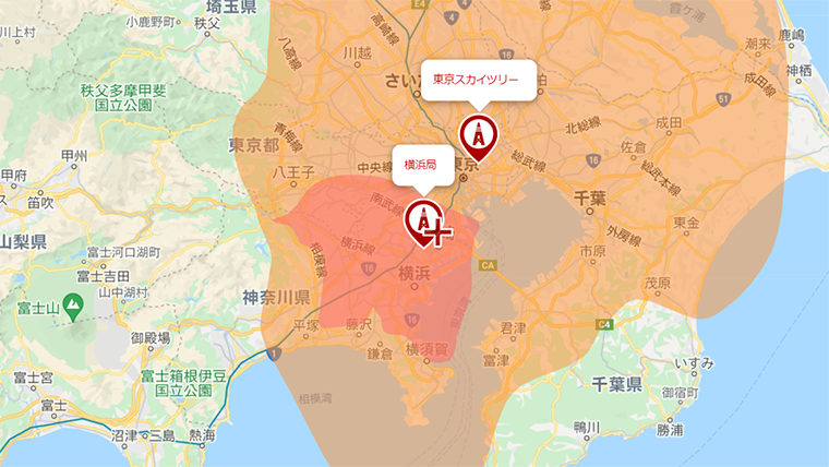 川崎市の地デジの電波