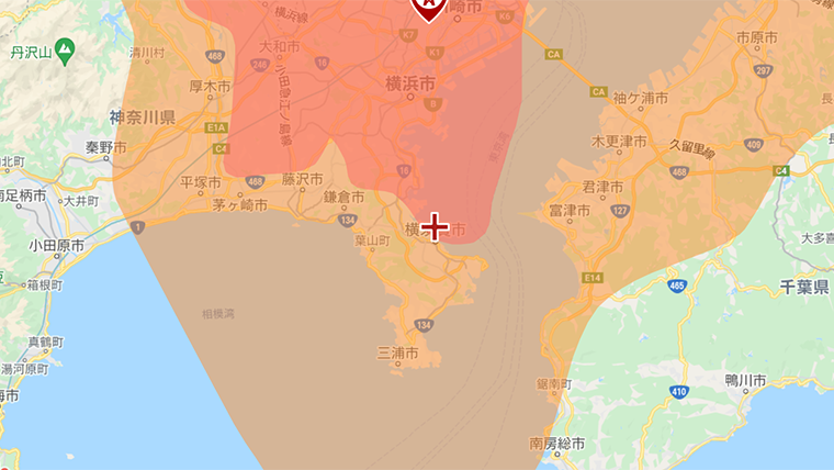 横須賀市の地デジの電波
