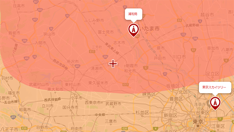 新座市の地デジの電波