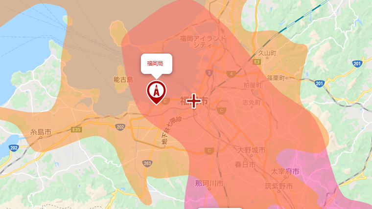 福岡市の地デジの電波