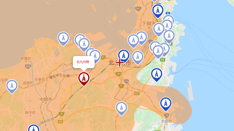 北九州市の地デジの電波