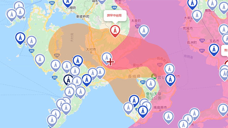 諫早市の地デジの電波