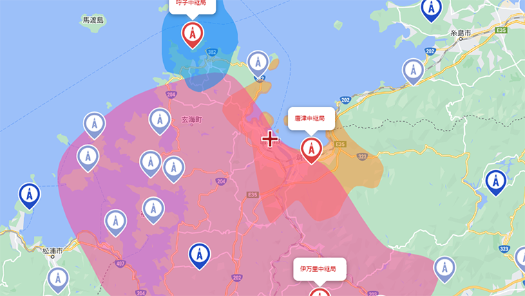 唐津市の地デジの電波
