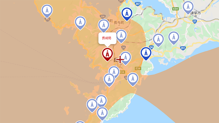 長崎市の地デジの電波