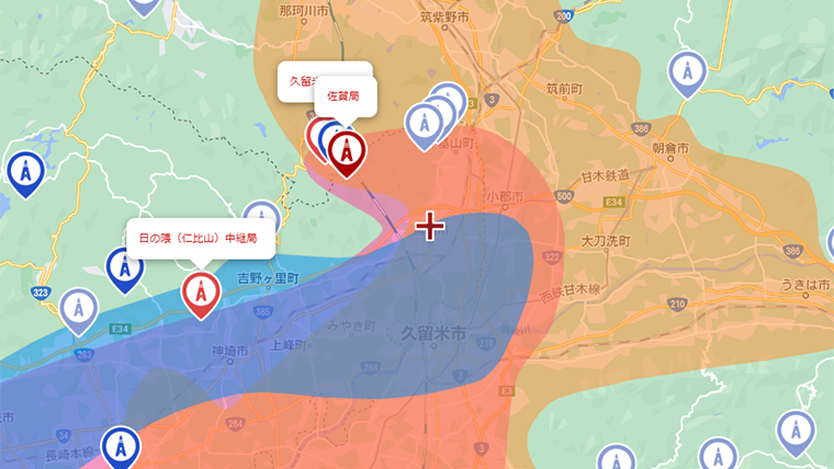 鳥栖市の地デジの電波