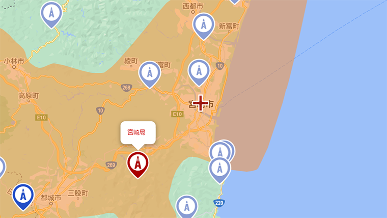 宮崎市の地デジの電波