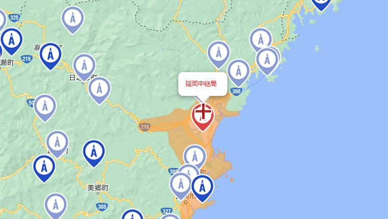 延岡市の地デジの電波