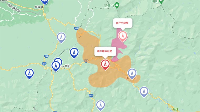 高千穂町の地デジの電波