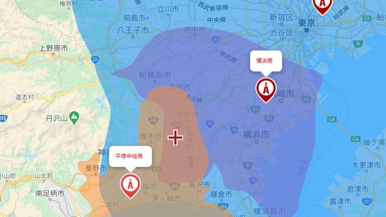 綾瀬市のテレビの電波