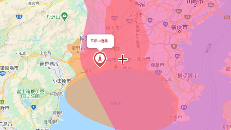 茅ヶ崎市のテレビの電波