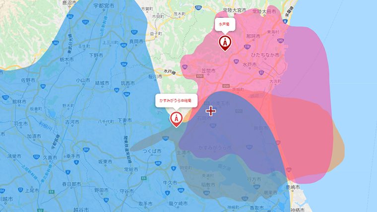 石岡市のテレビの電波