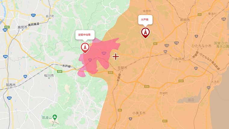 笠間市のテレビの電波