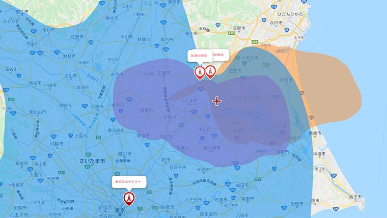 土浦市のテレビの電波