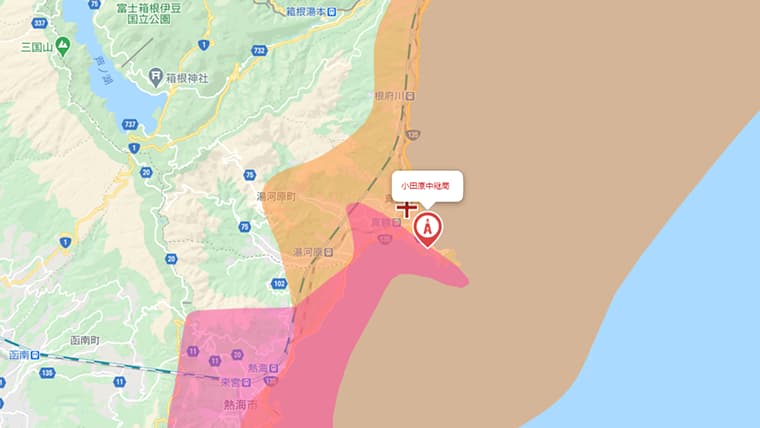 真鶴町のテレビの電波