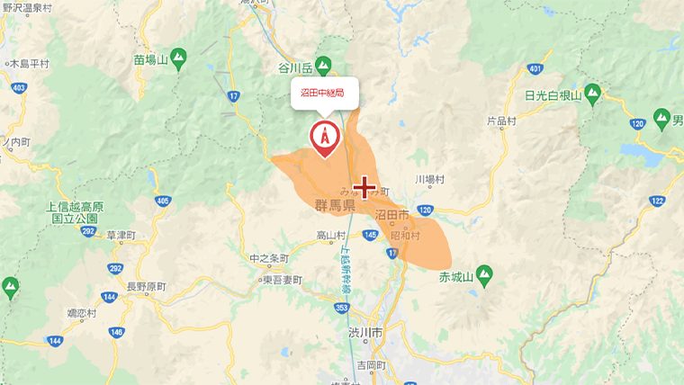 みなかみ町の地デジの電波