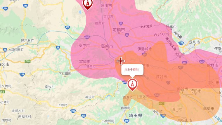 藤岡市の地デジの電波