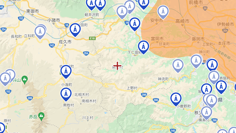 南牧村の地デジの電波