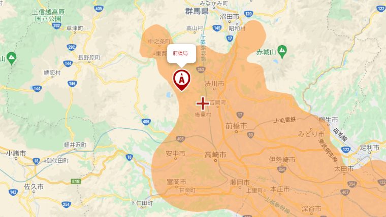 榛東村の地デジの電波