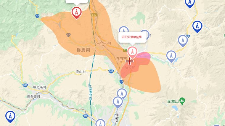 群馬県昭和村の地デジの電波状況