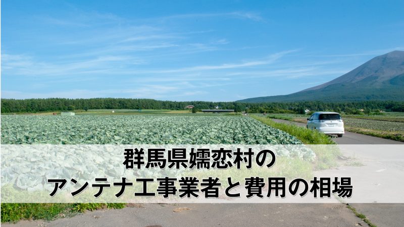 嬬恋村でおすすめのアンテナ工事業者7社と取り付け費用・相場