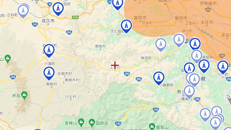 上野村の地デジの電波