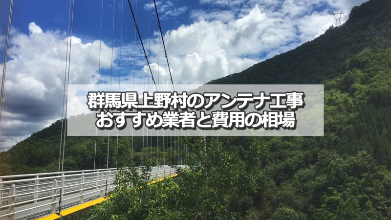 多野郡上野村でおすすめのアンテナ工事業者7社と取り付け費用の相場