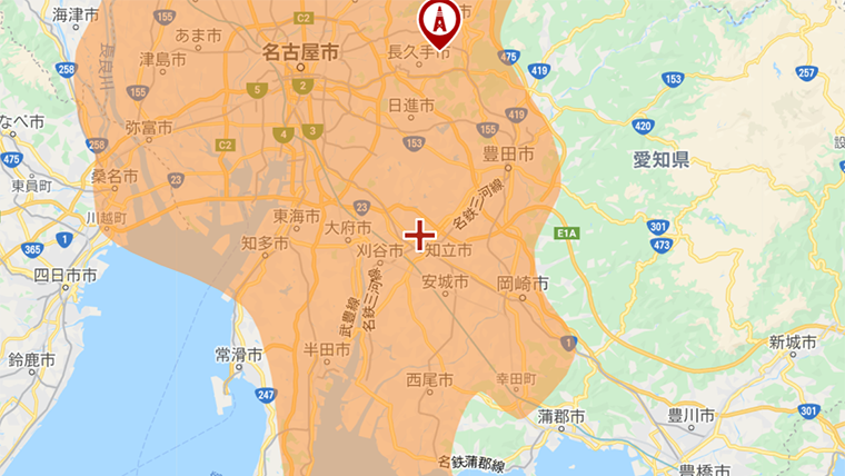 知立市の地デジの電波