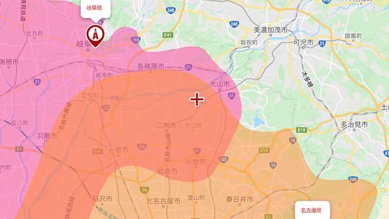 扶桑町の地デジの電波
