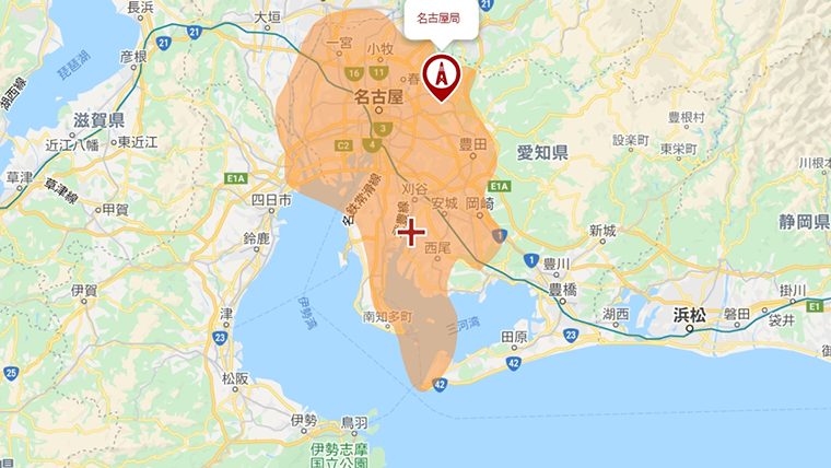 碧南市の地デジの電波