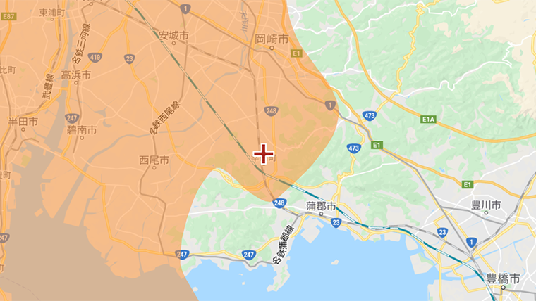 幸田町の地デジの電波
