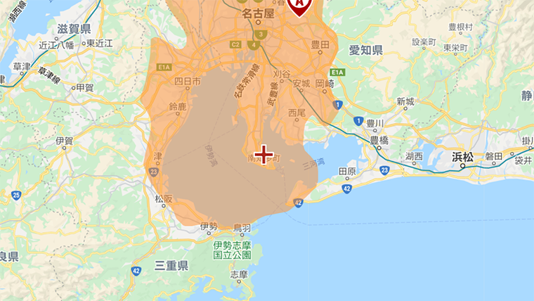 南知多町の地デジの電波