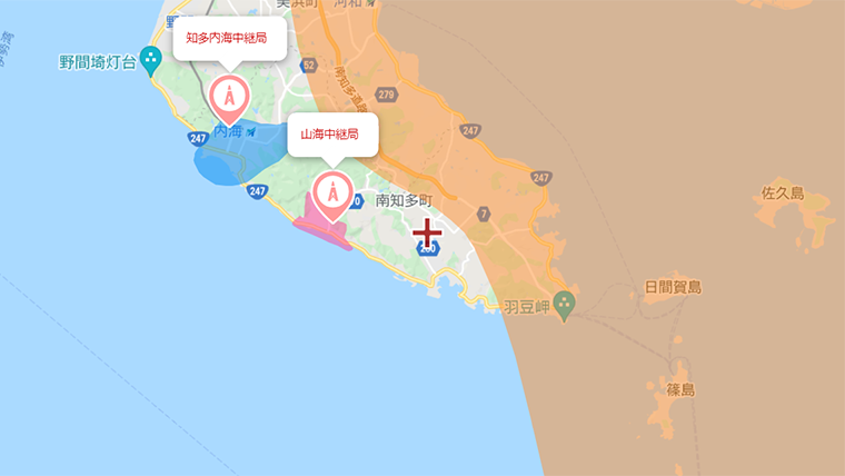 南知多町のテレビ愛知の電波