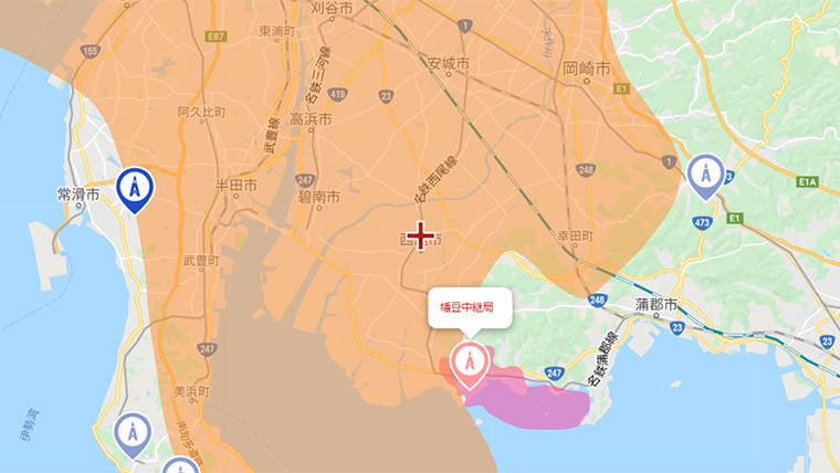 西尾市の地デジの電波