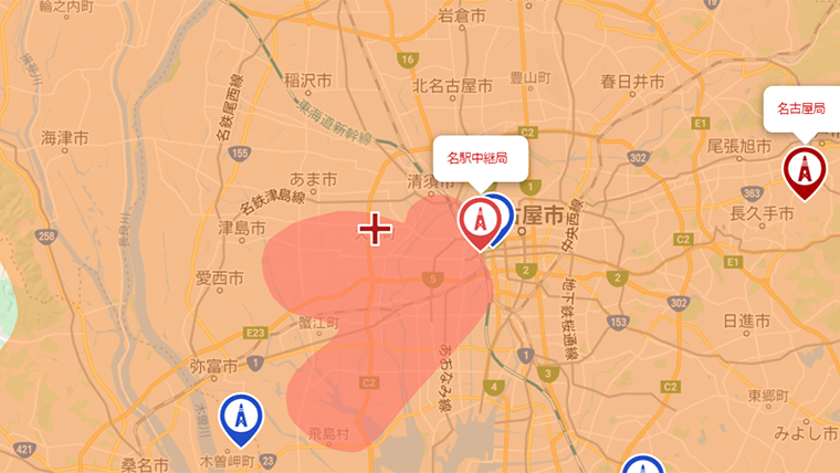 大治町の地デジの電波