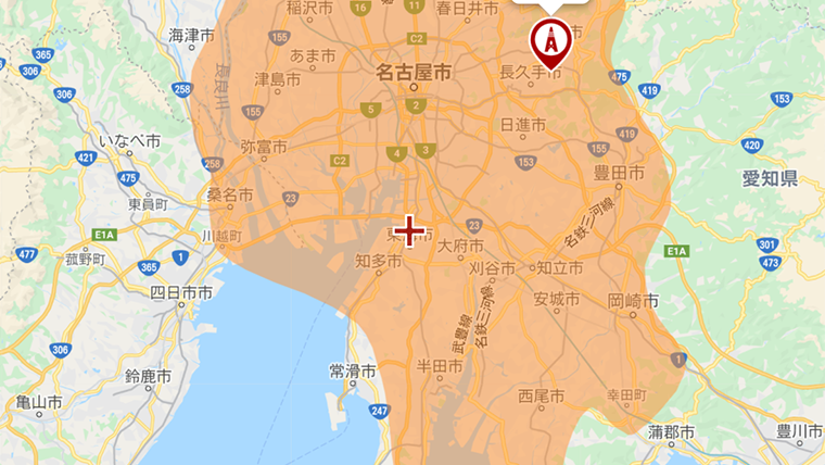 東海市の地デジの電波