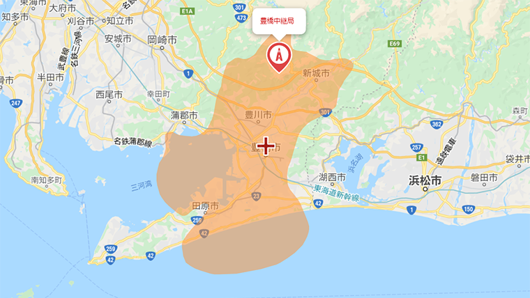豊橋市の地デジの電波