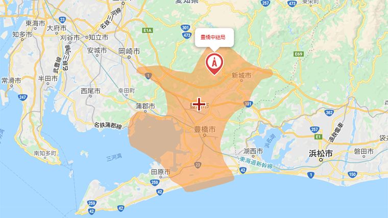 豊川市の地デジの電波