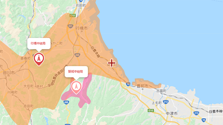 築上町の地デジの電波